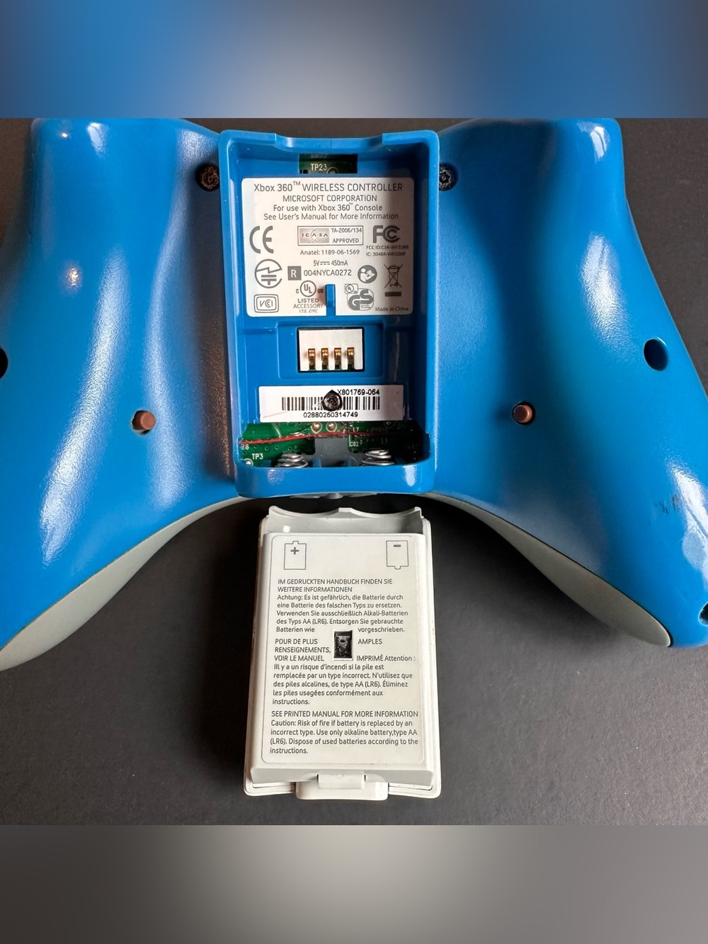 Microsoft Xbox 360 Wireless Controller Blue & Gray Limited Edition/ Tested✅ - Picture 7 of 7